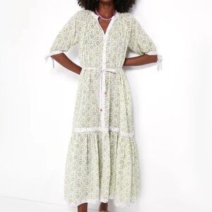 HANNAH ARTWEAR Laurel Frankie Dress Size 1 US 6 Floral Maxi Bohemian Colorful